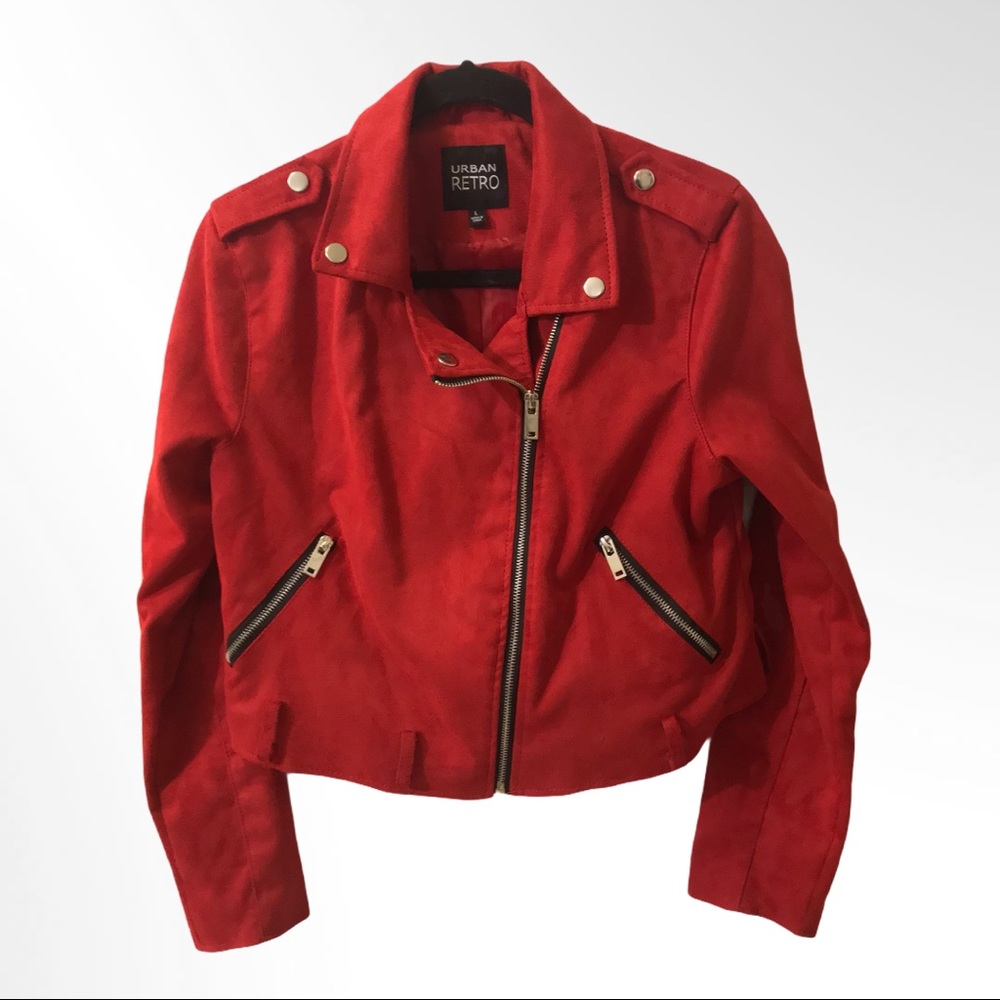 Urban Retro Faux Suede Moto Jacket